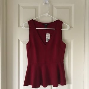 Forever 21 Red peplum top