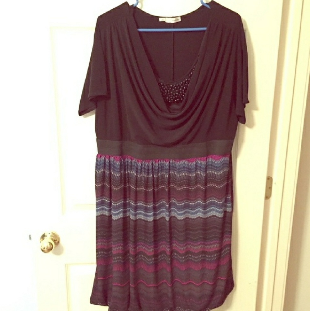 Maurices Stretch Beaded Collar Knee Length Dress