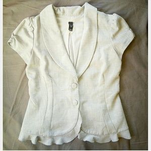 Windsor Blazer Top Light Grey Gray Large