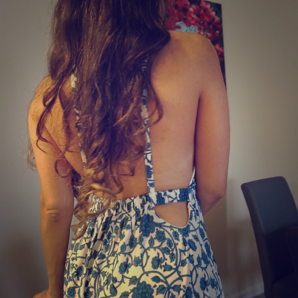 Super sexy low back floral dress