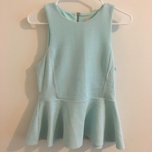 Light blue peplum top