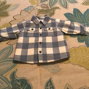 Flannel baby boy jacket
