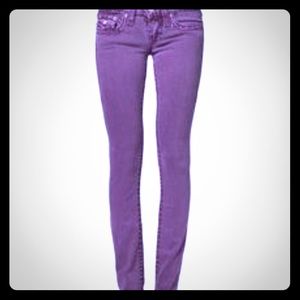 AG Adriano Goldschmied purple super skinny jeans