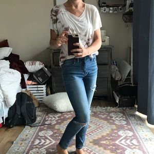 Hudson High-Waisted ripped Jeans