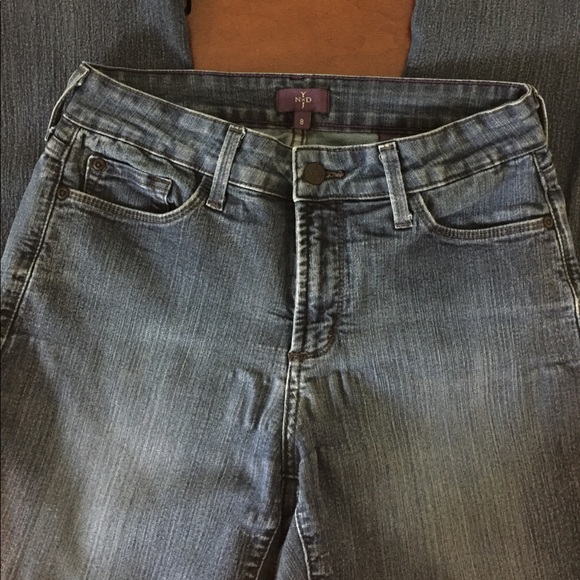 NYDJ brand blue jeans straight leg size 8 - Picture 3 of 7