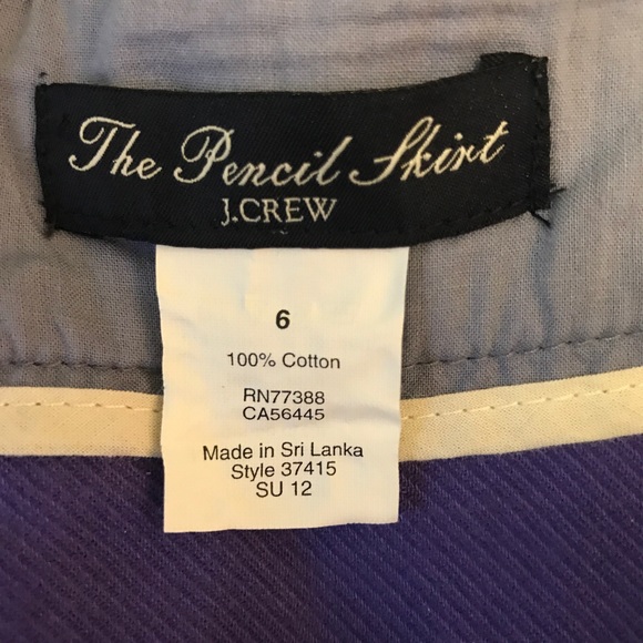 NWOT J. Crew Purple Pencil Skirt - Picture 2 of 4