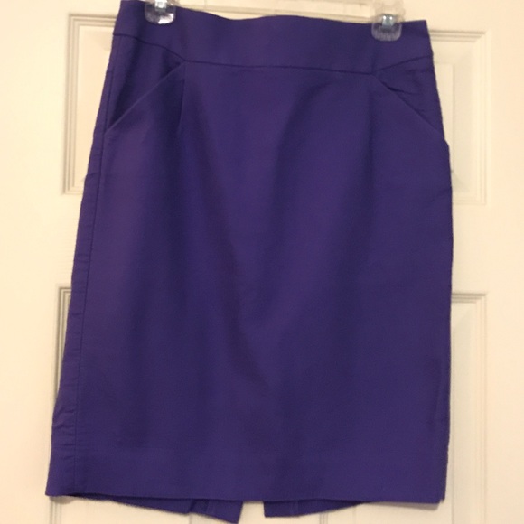 NWOT J. Crew Purple Pencil Skirt - Picture 4 of 4