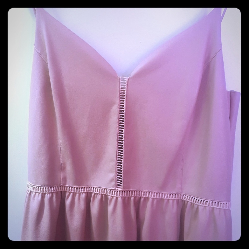 Zara Pink faux leather dress