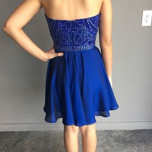 Sherri Hill Royal Blue Semi-Formal Dress