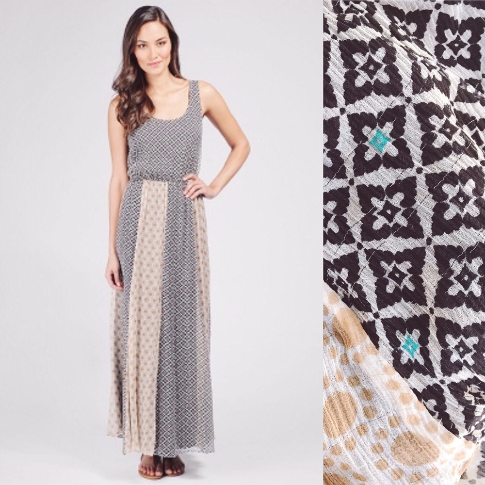 Ella Moss Flowy Silk Maxi Dress
