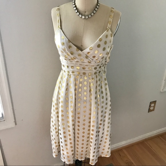 H&M Gold Polka Dot Party Dress - Picture 1 of 3