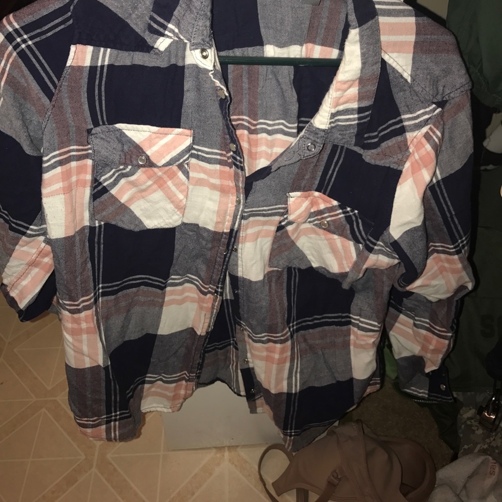 Plaid button up shirt