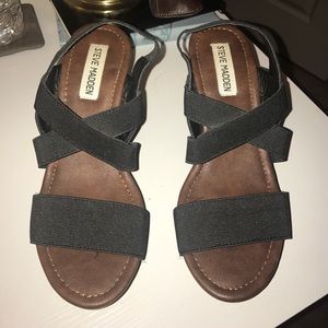 Steve Madden Black Wedges