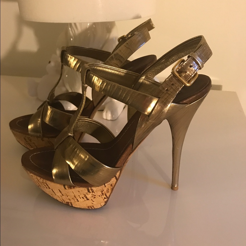 Gold Miu Miu sandals size 37.5
