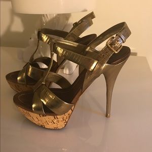 Gold Miu Miu sandals size 37.5