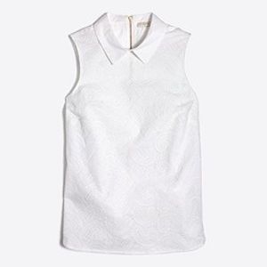 J. Crew factory sleeveless collar top