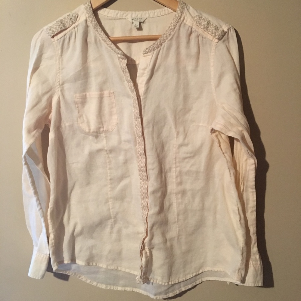 Sonoma Long Sleeve Shirt Large Button Down