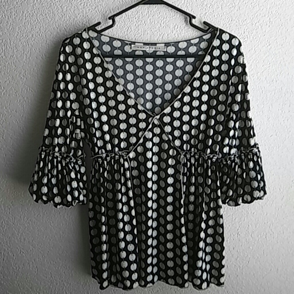 Max Studio S/M Polka Dot Top