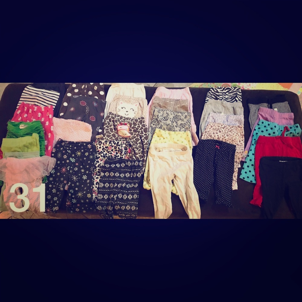 Bundle of baby girl pants