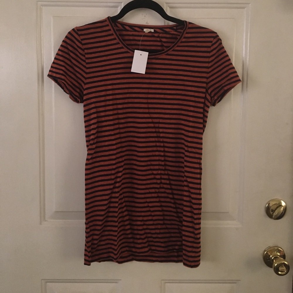 NWT J. Crew striped t shirt Small navy and rust