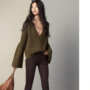 Free People Lovely Lines Bell Sleeve Sweater