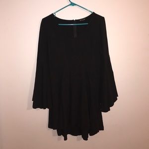 Black Mini dress with Bell sleeves
