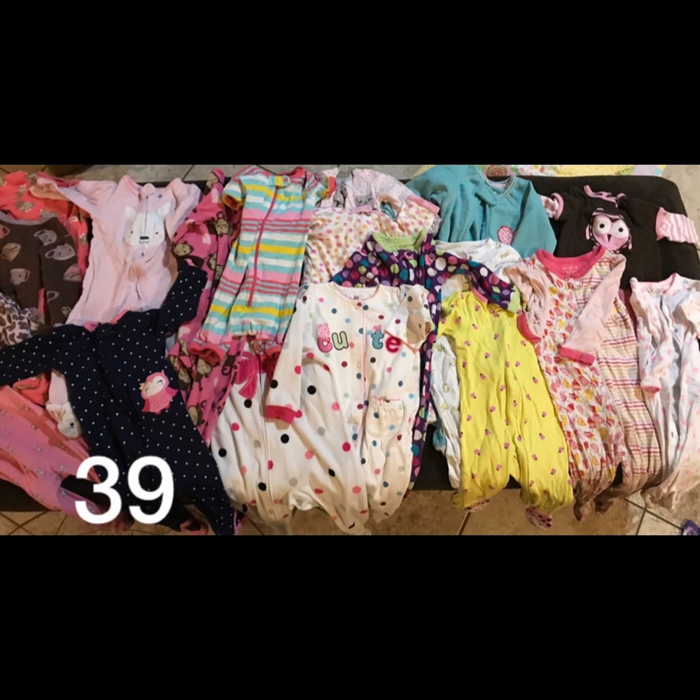 Bundle of Baby girl sleepers
