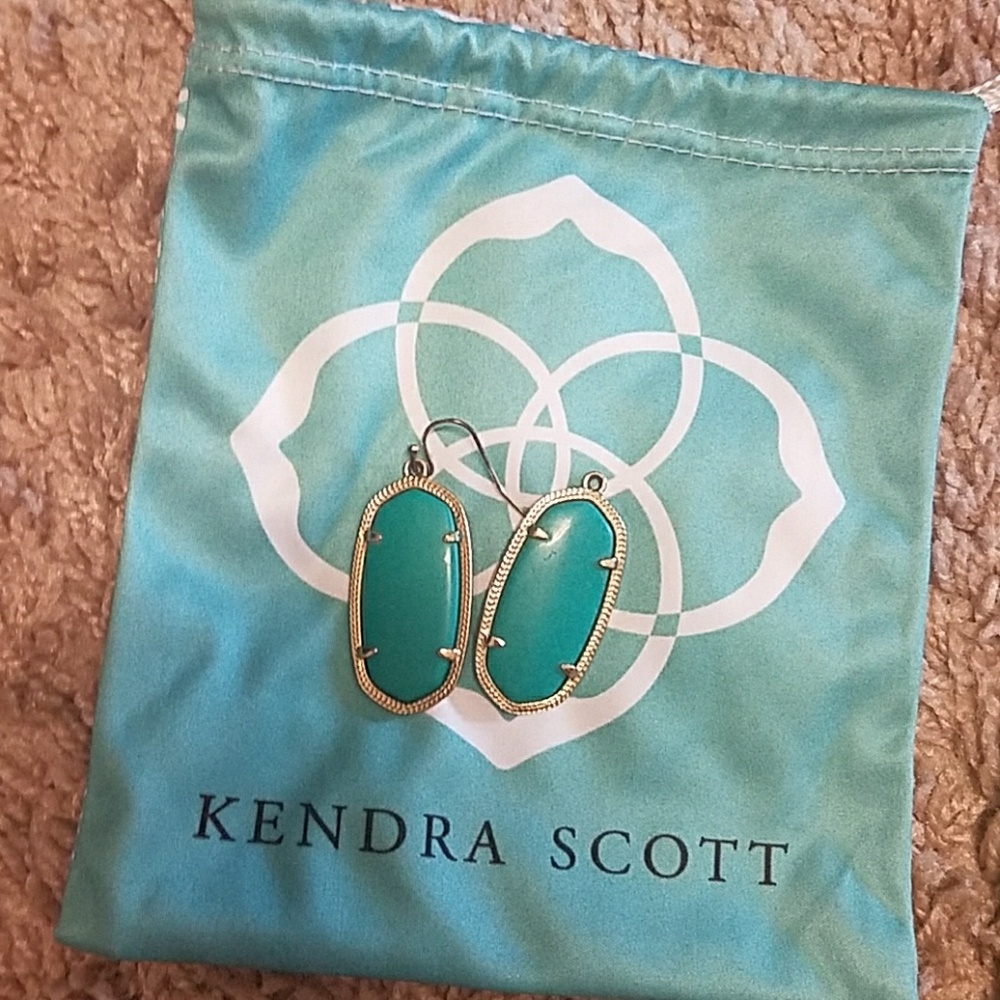 Kendra Scott teal Elle size earrings