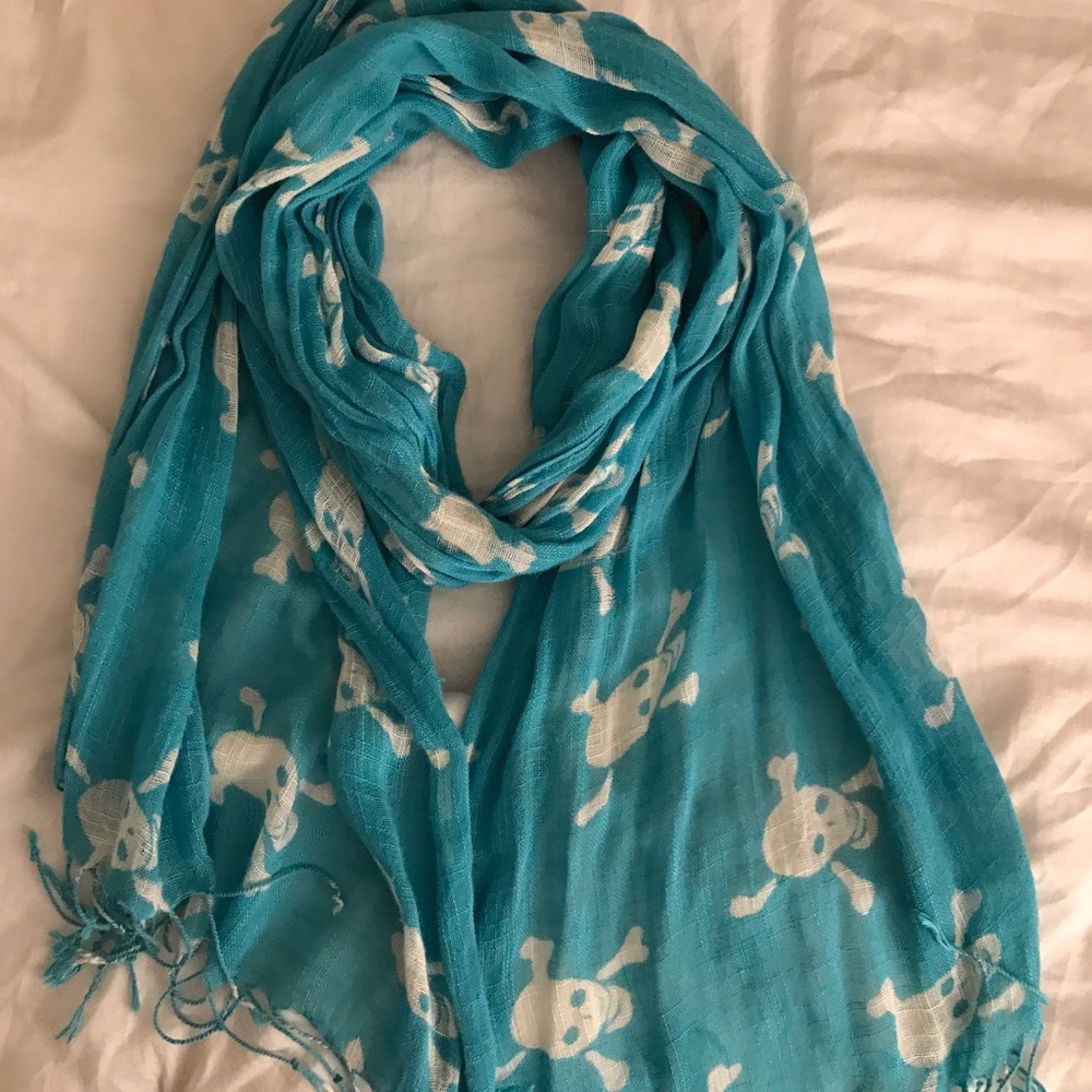 Blue Skull Scarf