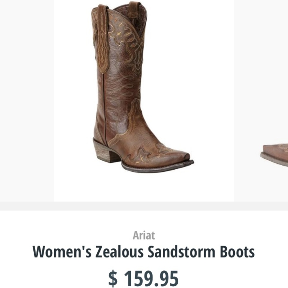 Ariat zealous sandstorm cowgirl boots. BRAND NEW