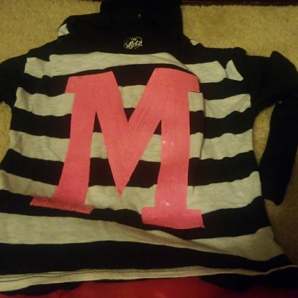 Girls long sleeve initial t-shirt