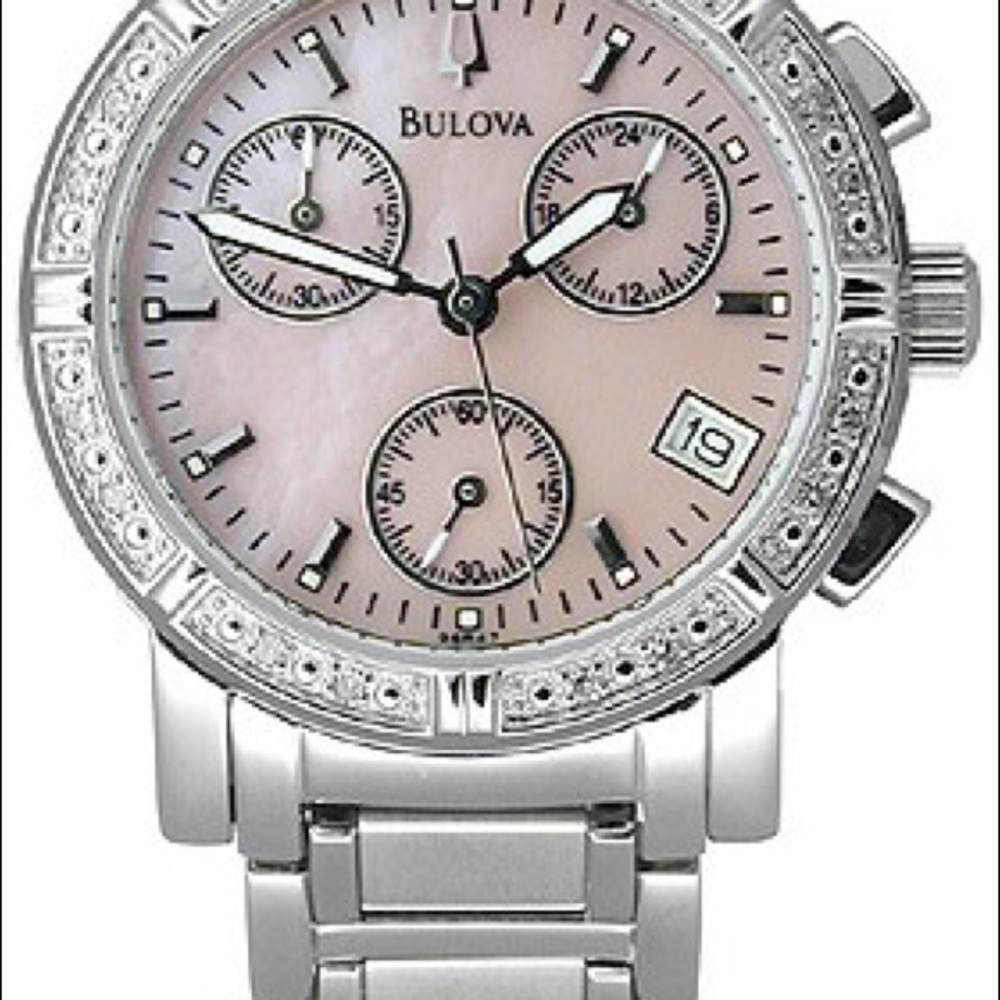 ****SOLD****Bulova pink face watch.