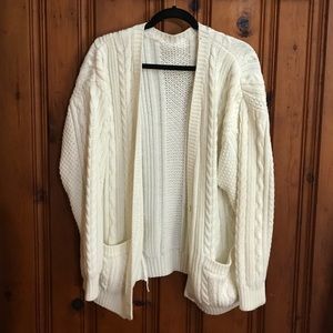 Oversized chunky knit cardigan