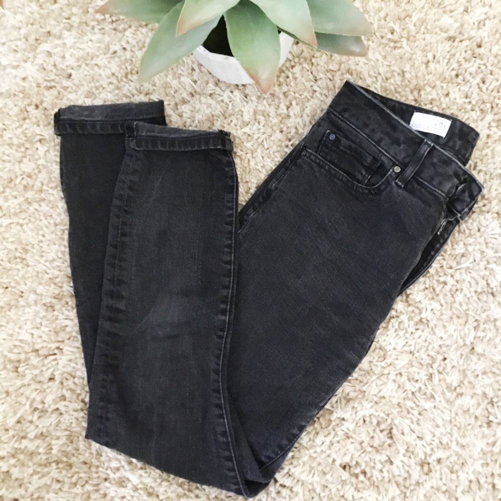 GAP 1963 Black Denim High Waisted Ankle Jeans