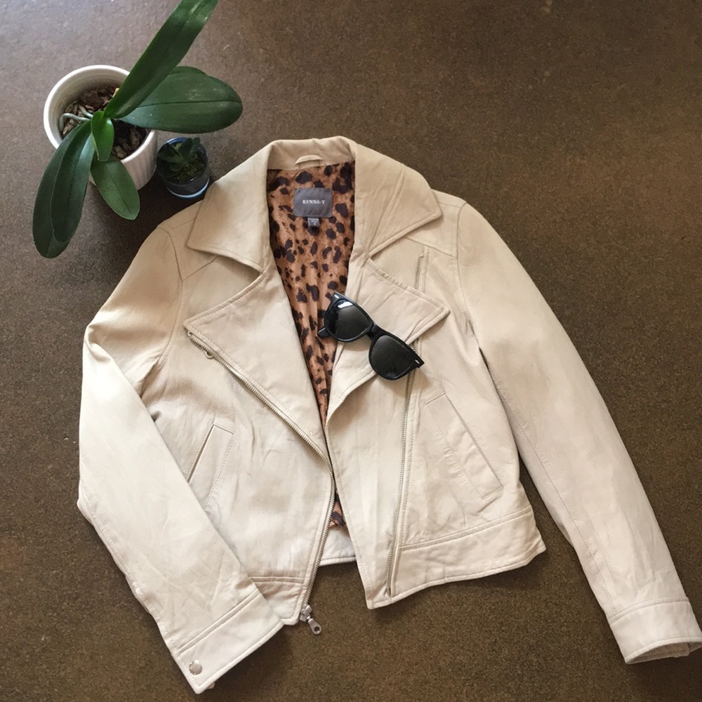 KENNA-T Tan leather jacket