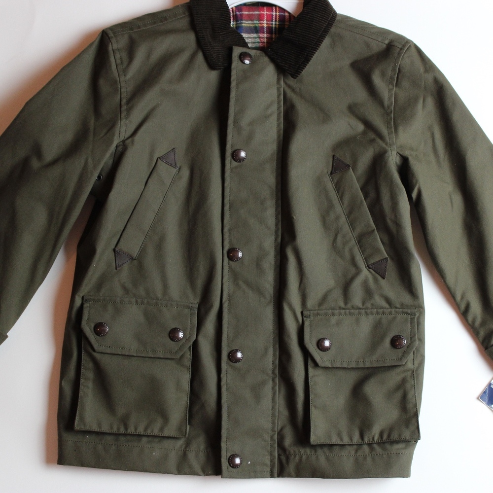 NWT Polo Ralph Lauren Green Boys Rain Jacket Sz 5