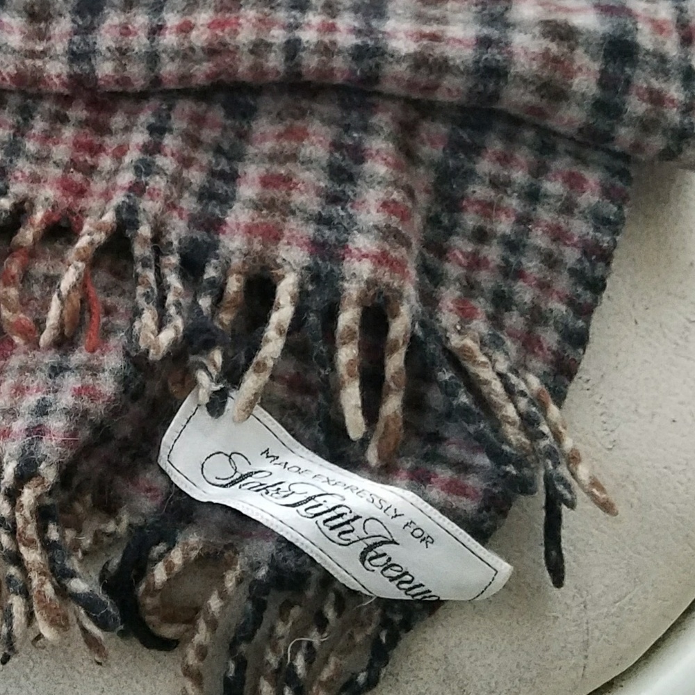 vintage plaid saks fifth ave scarf