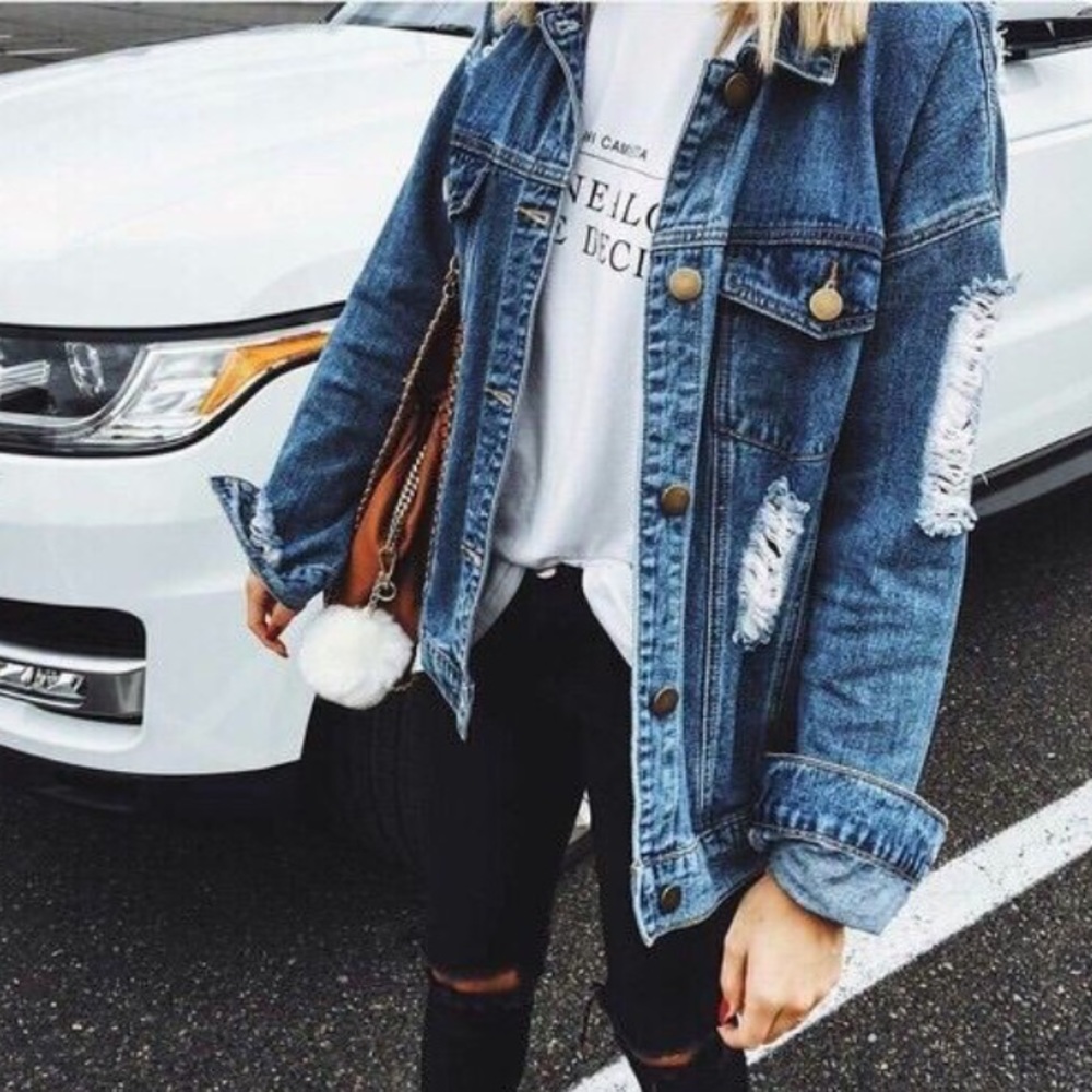 Oversized denim jacket