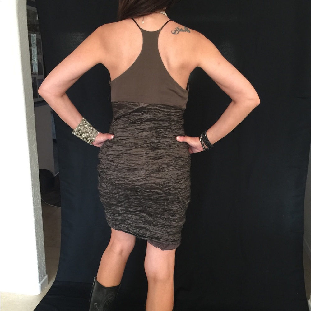 Nicole Miller Silk Metal Dress - size med