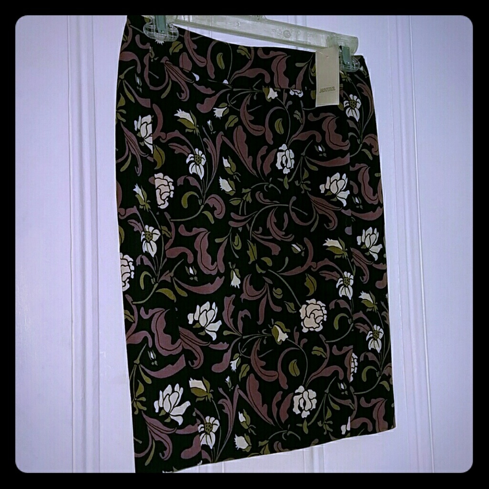 Floral skirt.
