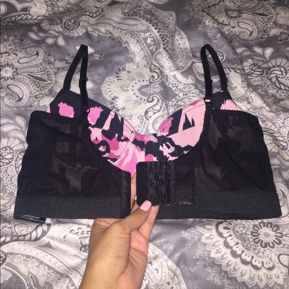 Bebe Pink and Black Leopard Print Bustier - Picture 3 of 3