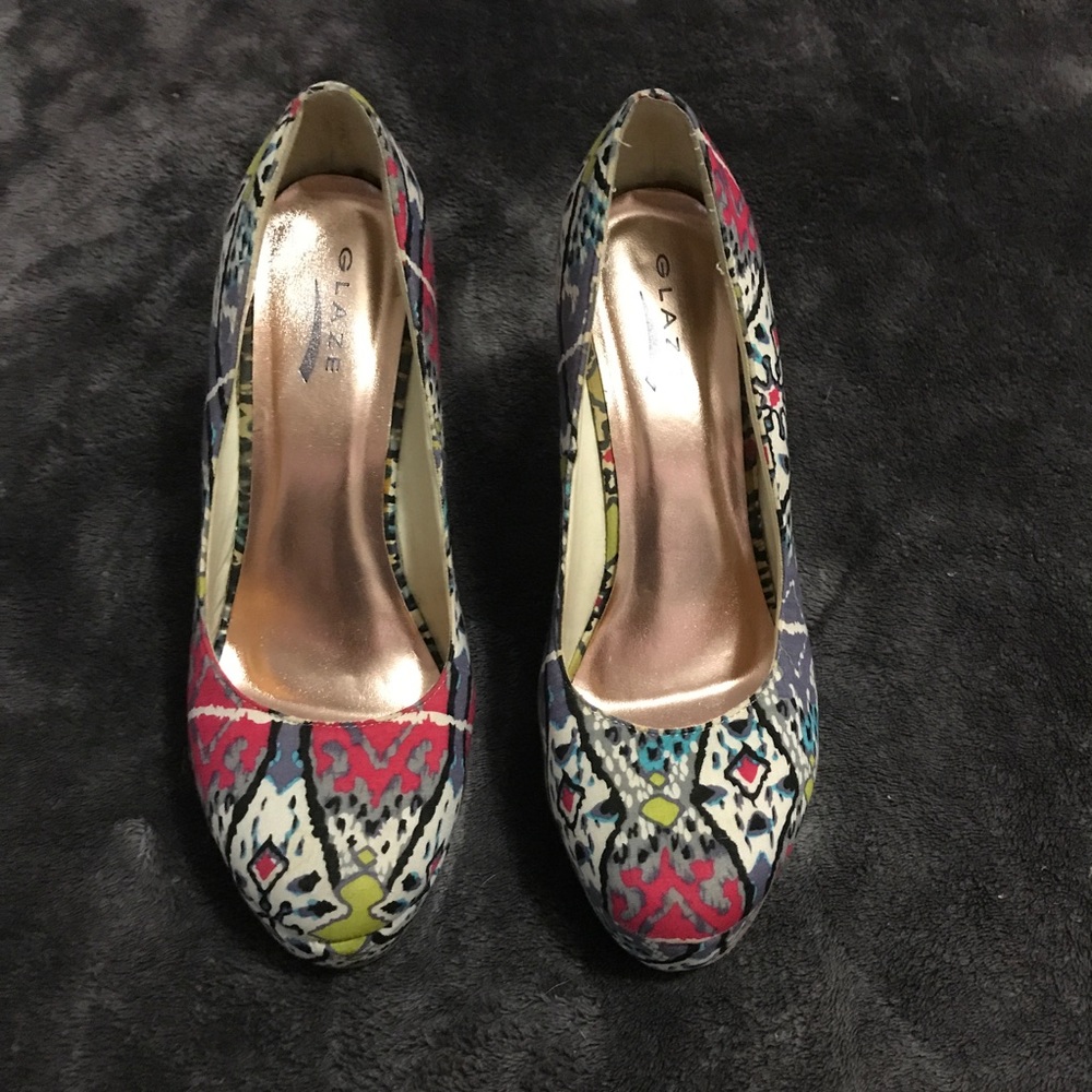 Colorful platform wedges