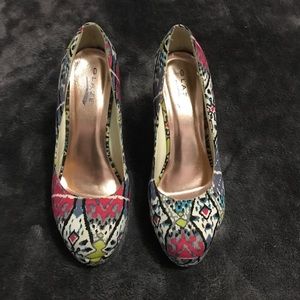 Colorful platform wedges