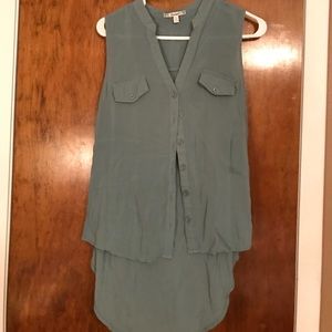Sleeveless Button Up Tank