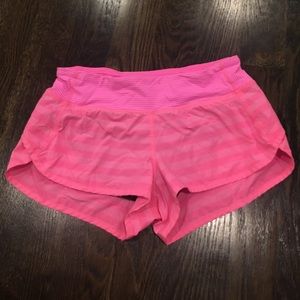 Lululemon pink athletic shorts