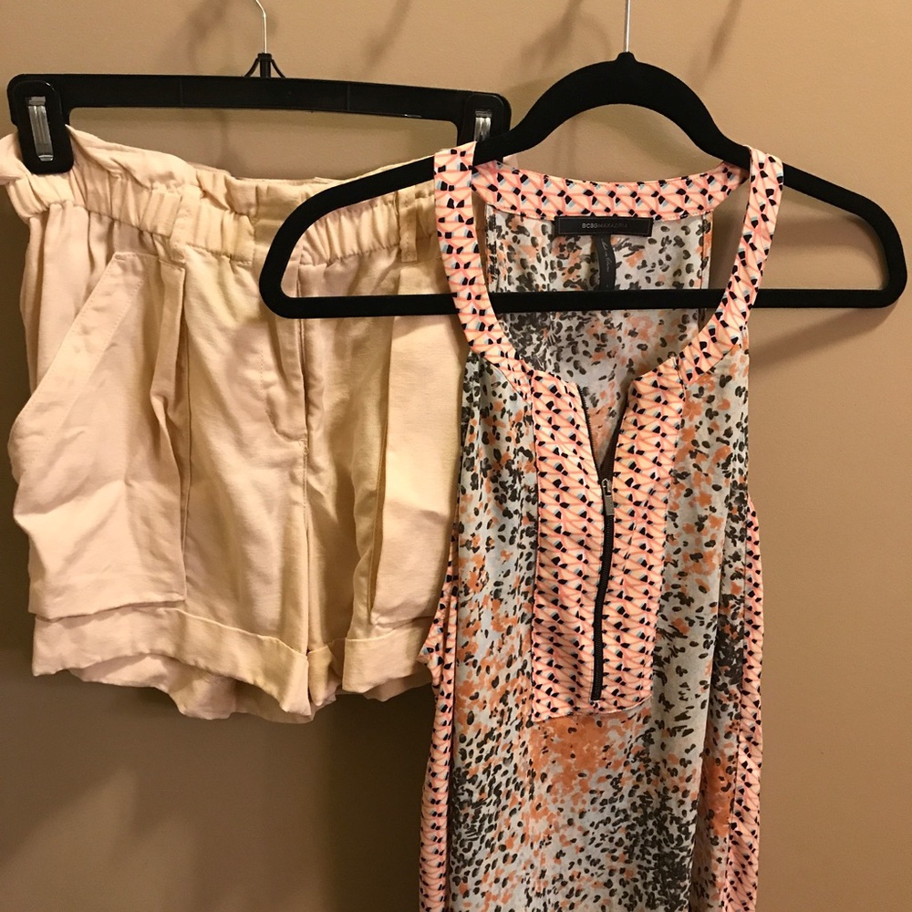 BCBG Cream Shorts