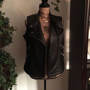 Leather vest