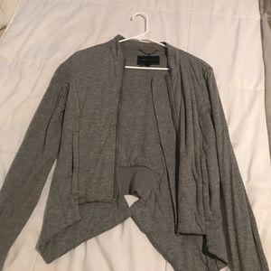 BCBG MAXAZRIA grey knit jacket