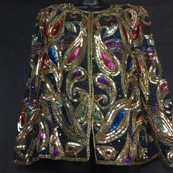 Sold Laurence Kazar New York Heavily Beaded Jacket - Picture 3 of 8