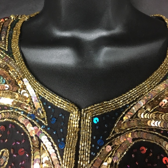 Sold Laurence Kazar New York Heavily Beaded Jacket - Picture 6 of 8